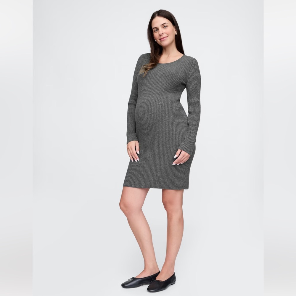 Gap Maternity CashSoft Rib Sweater Midi Dress
